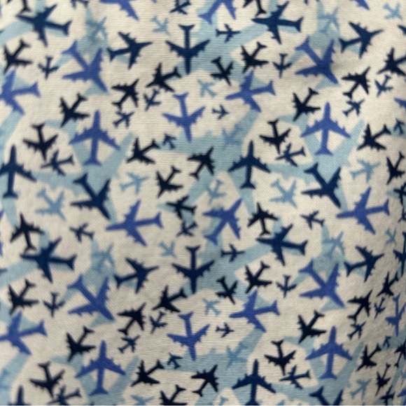 Johnston & Murphy Men’s Short Sleeved Shirt, XL, Airplane Print, Blue & White - Picture 4 of 10